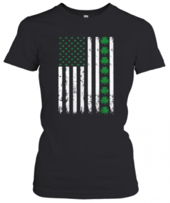 St. Patrick'S Day IRISH AMERICAN Shamrock Flag T-Shirt Classic Women's T-shirt