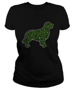 StPatricks Day Gift Dog Lover Fun Golden Retriever Shamrock  Classic Ladies