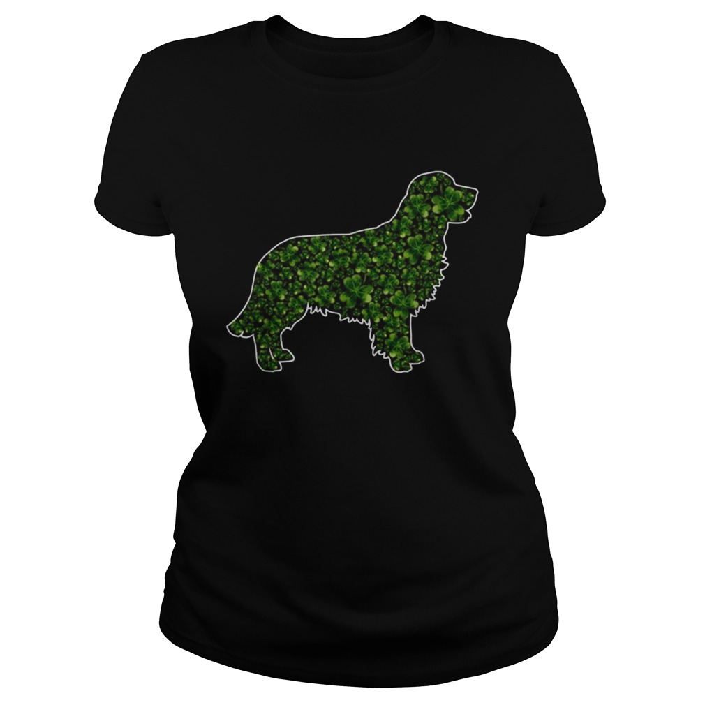 StPatricks Day Gift Dog Lover Fun Golden Retriever Shamrock Classic Ladies