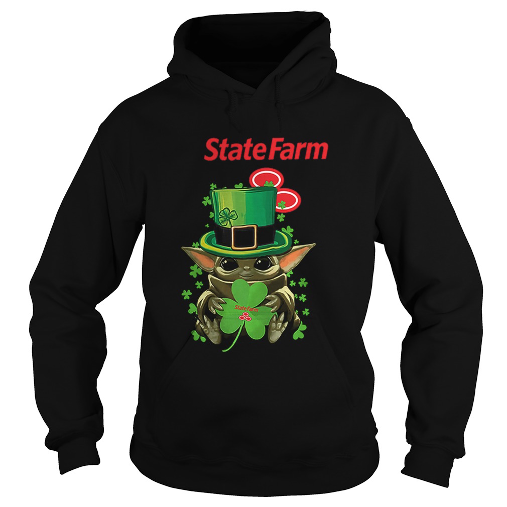 Star Wars Baby Yoda State Farm Shamrock St Patricks Day Hoodie