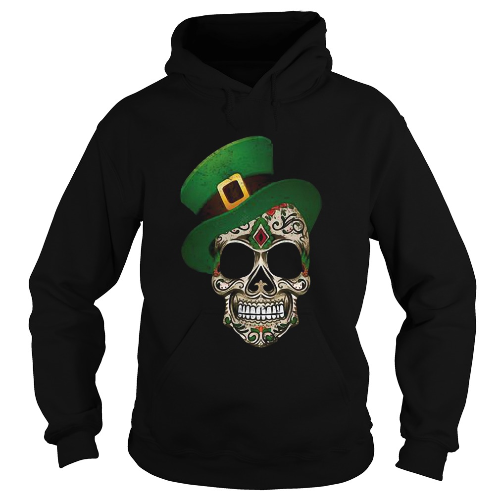 Sugar Skull St Patricks Day Hoodie