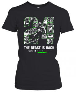 The Beast Is Back Welcome Home 24 Seattle Seahawks Marshawn Lynch T-Shirt Classic Women's T-shirt