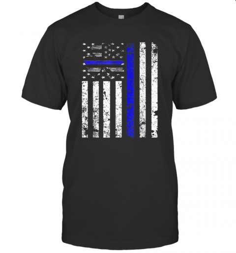 Thin Blue Line Irish Shamrock Police St Patricks Day T-Shirt