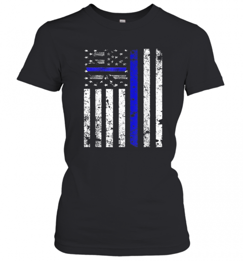 Thin Blue Line Irish Shamrock Police St Patricks Day T-Shirt Classic Women's T-shirt