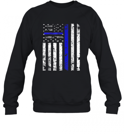 Thin Blue Line Irish Shamrock Police St Patricks Day T-Shirt Unisex Sweatshirt