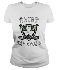 Top Happy Saint Hat Tricks Day St Patricks Day Funny Ice Hockey  Classic Ladies