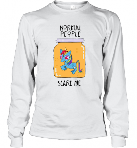 Unicorn Normal People Scare Me T-Shirt Long Sleeved T-shirt 