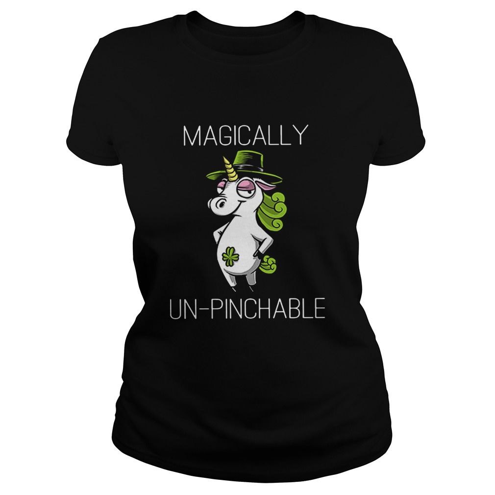 Unicorn St Patricks Day Magically Unpinchable Classic Ladies