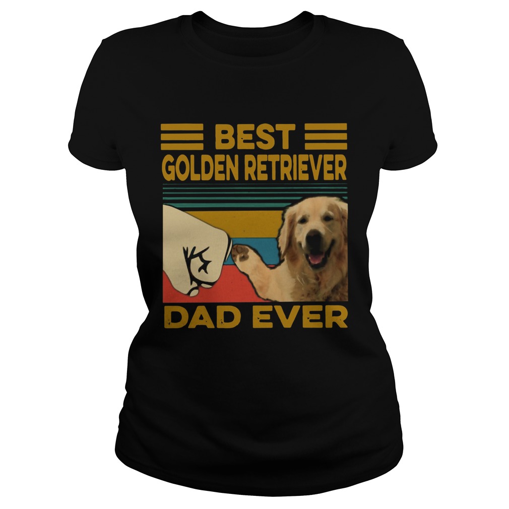 Vintage Best Golden Retriever Dad Ever Classic Ladies