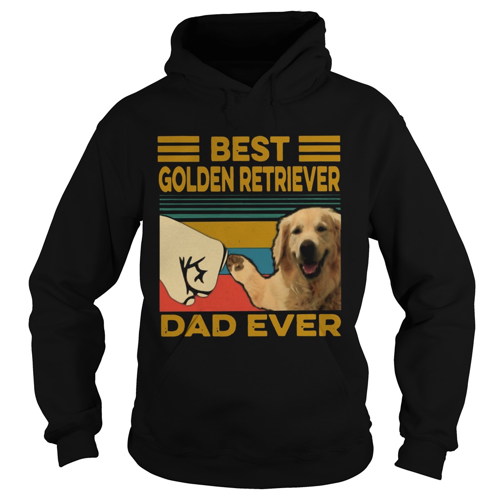 Vintage Best Golden Retriever Dad Ever Hoodie