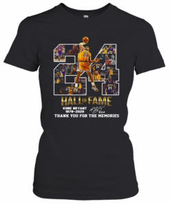 24 Hall Of Fame Kobe Bryant 1978 2020 Thank You For The Memories Signatures T-Shirt Classic Women's T-shirt