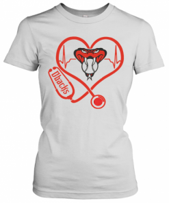 Arizona Diamondbacks Baseball Stethoscope Heartbeat T-Shirt Classic Women's T-shirt