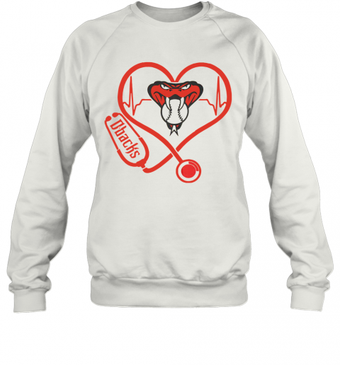 Arizona Diamondbacks Baseball Stethoscope Heartbeat T-Shirt Unisex Sweatshirt