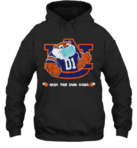 Auburn Tigers Face Mask Wash Your Damn Hands T-Shirt Unisex Hoodie