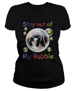 Autism awareness bear wear mask stay out of my bubble coronavirus  Classic Ladies