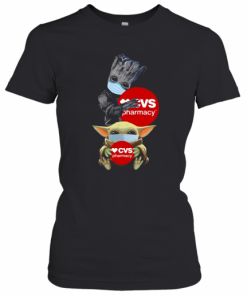 Baby Groot And Baby Yoda Face Mask Hug CVS Pharmacy T-Shirt Classic Women's T-shirt