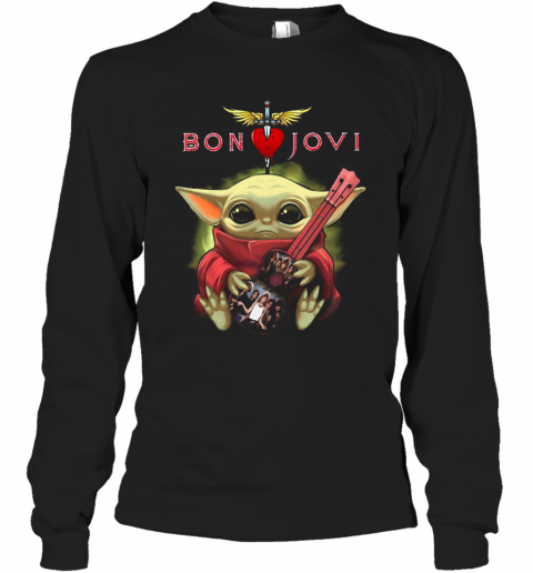 Baby Yoda Bon Jovi T-Shirt Long Sleeved T-shirt 