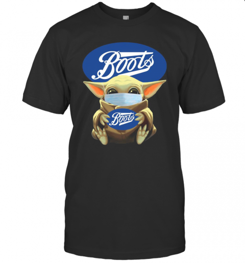 Baby Yoda Face Mask Hug Boots T-Shirt