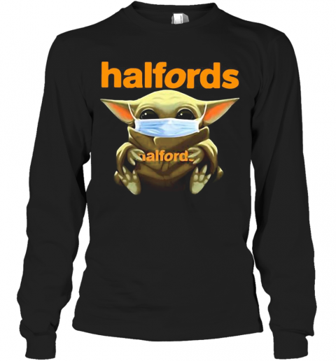 Baby Yoda Face Mask Hug Halfords T-Shirt Long Sleeved T-shirt 