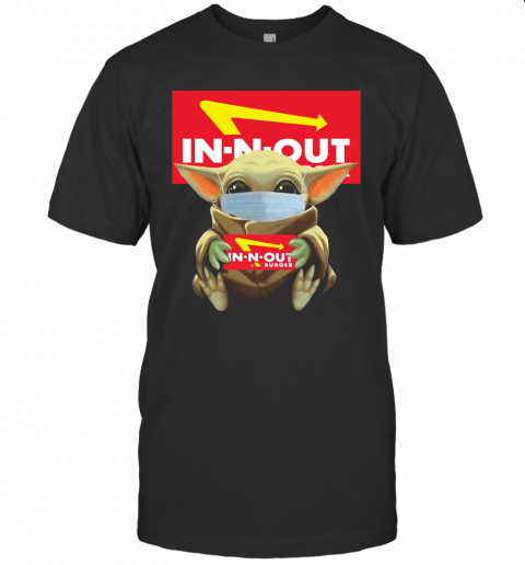 Baby Yoda Face Mask Hug In N Out T-Shirt