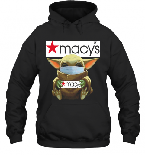 Baby Yoda Face Mask Hug Macy'S T-Shirt Unisex Hoodie