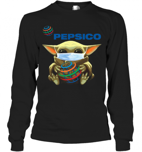 Baby Yoda Face Mask Hug Pepsico T-Shirt Long Sleeved T-shirt 