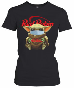 Baby Yoda Face Mask Hug Red Robin T-Shirt Classic Women's T-shirt