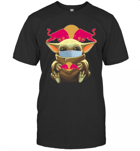 Baby Yoda Face Mask Hug Redbull T-Shirt