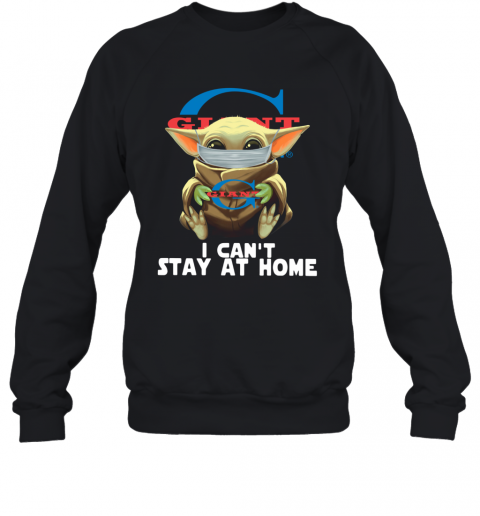 Baby Yoda Face Mask Old Giant Food Can't Stay At Home T-Shirt Unisex Sweatshirt