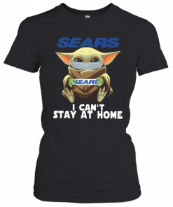 Baby Yoda Face Mask Sears Can't Stay At Home T-Shirt Classic Women's T-shirt