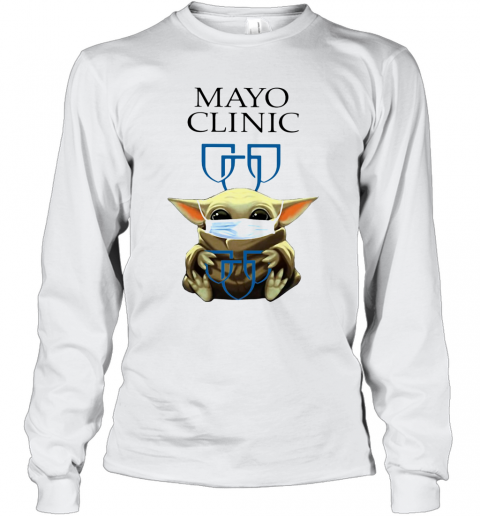 Baby Yoda Hug Mayo Clinic Covid 19 2020 T-Shirt Long Sleeved T-shirt 