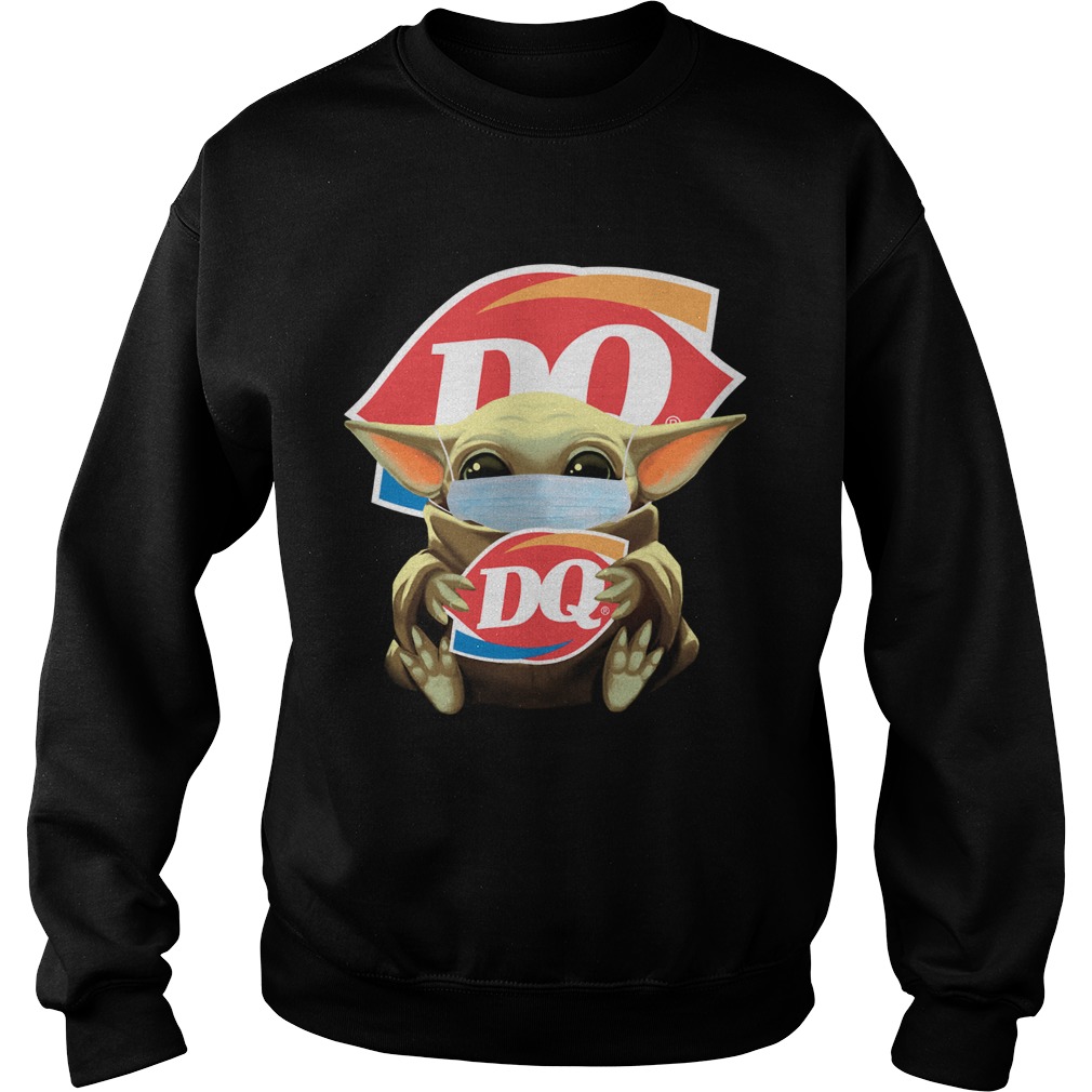 Baby Yoda Mask Hug Dairy Queen Sweatshirt