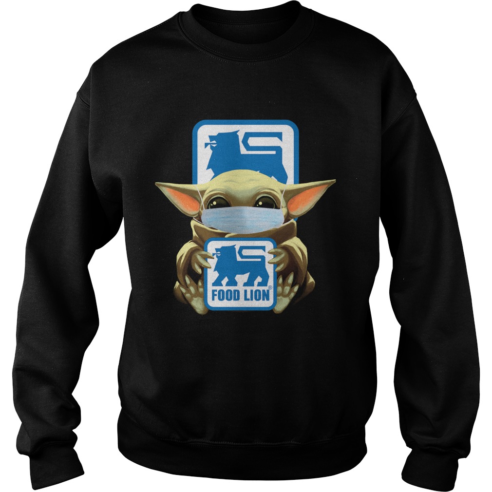 Baby Yoda Mask Hug Food Lion Sweatshirt