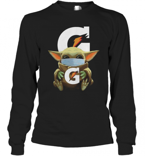 Baby Yoda Mask Hug Gatorade T-Shirt Long Sleeved T-shirt 