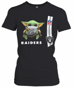 Baby Yoda Mask Hug Oakland Raiders Ball NFL T-Shirt Classic Women's T-shirt