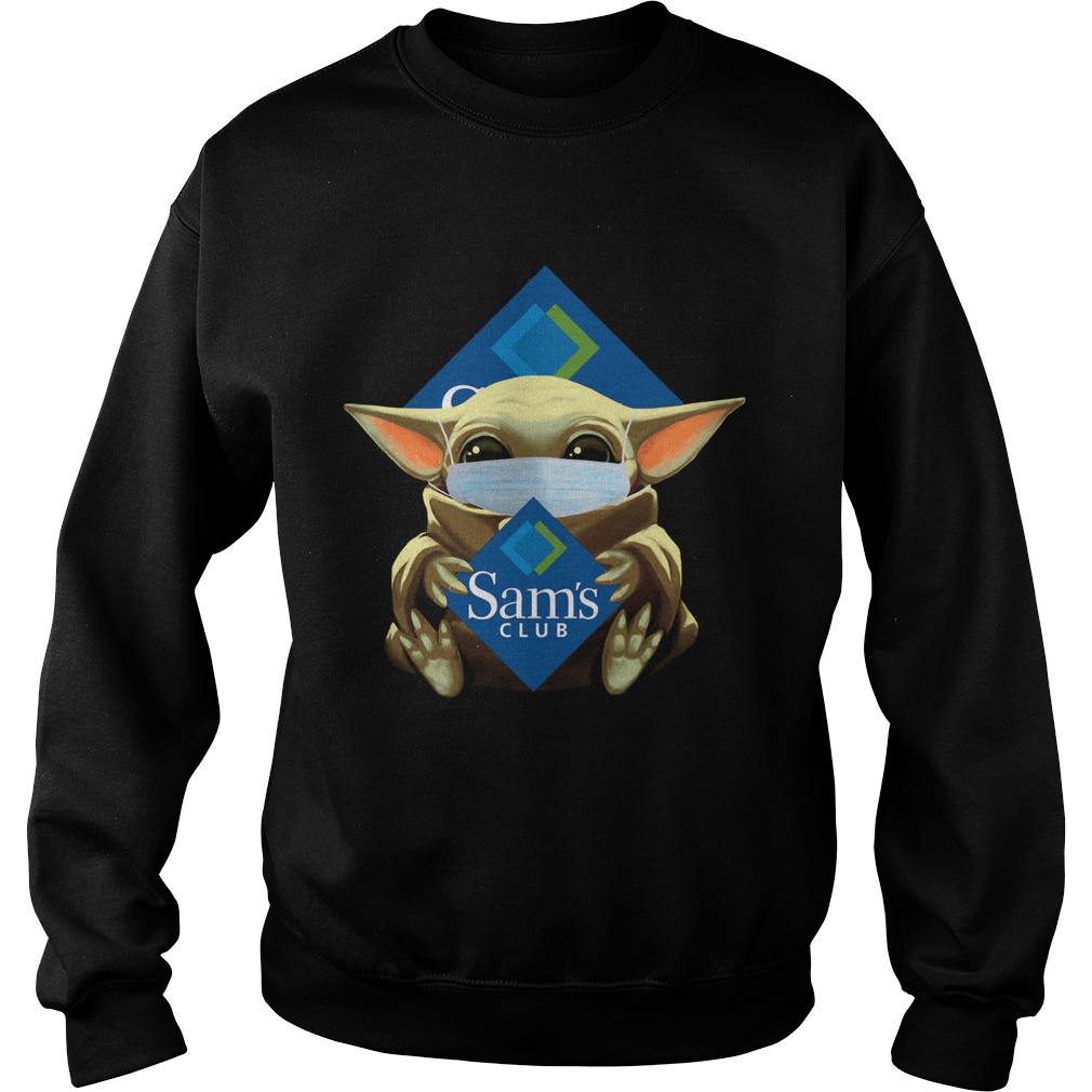 Baby Yoda Mask Hug Sams Club Sweatshirt