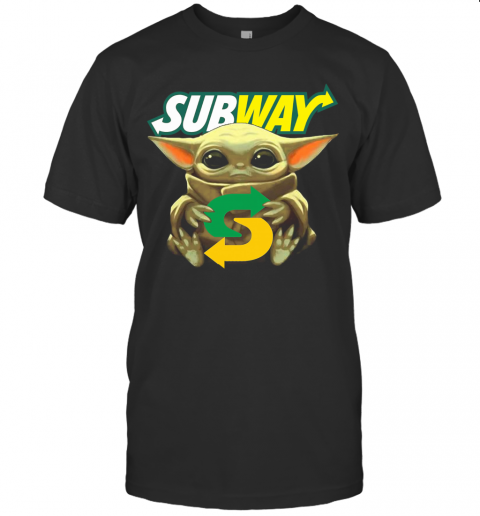 Baby Yoda Mask Hug Subway T-Shirt