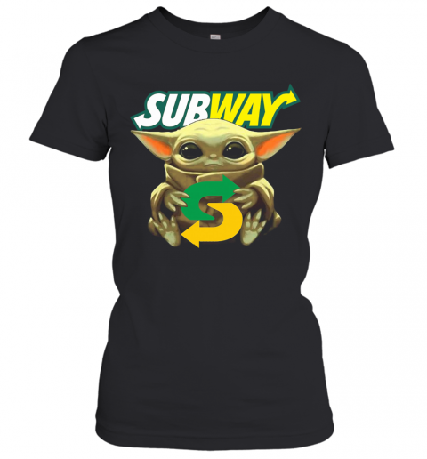 Baby Yoda Mask Hug Subway T-Shirt Classic Women's T-shirt