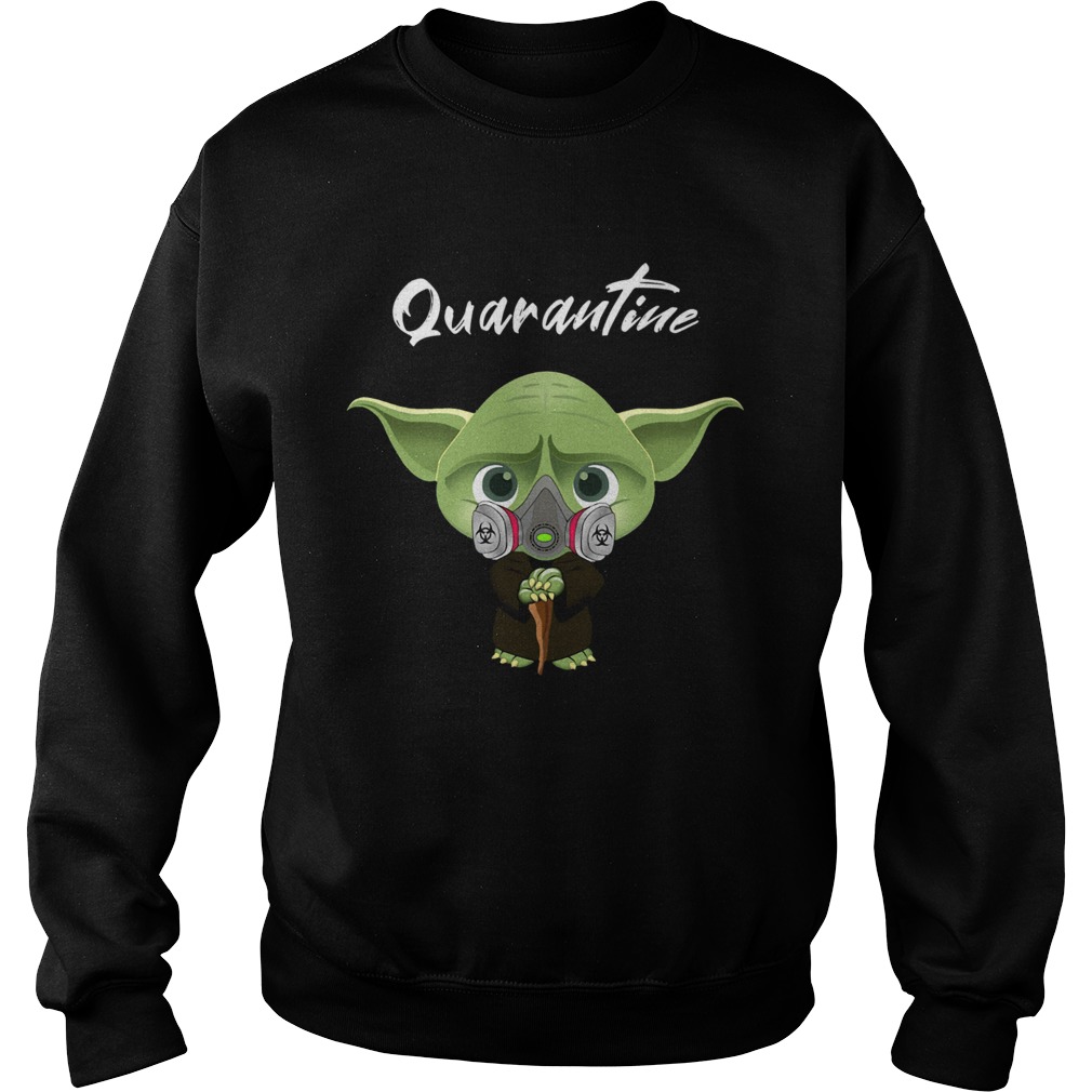 Baby Yoda Quarantine Face Mask Sweatshirt