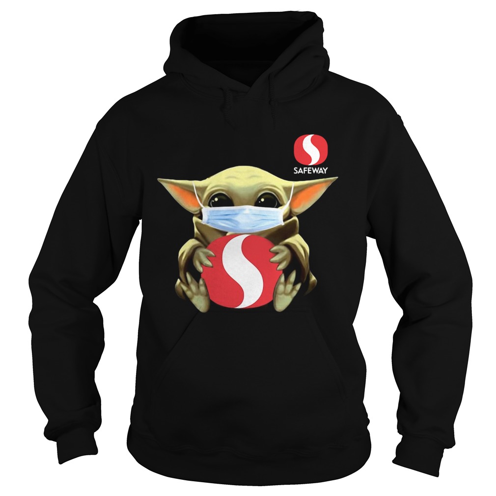 Baby Yoda face mask hug Safeway Hoodie