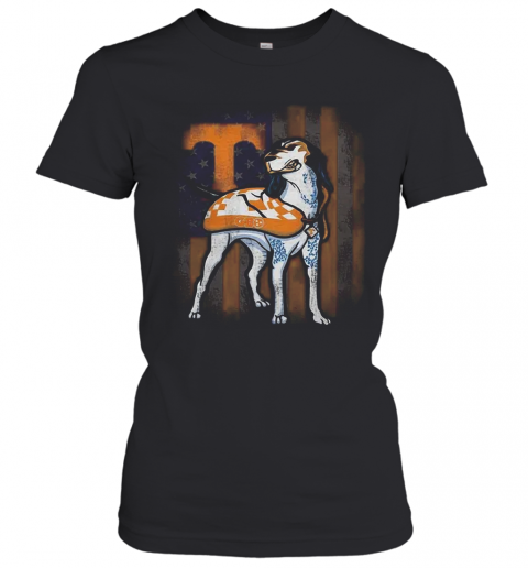 Beautiful Smokey Tennessee Volunteers American Flag T-Shirt Classic Women's T-shirt