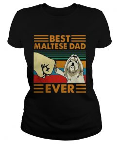 Best Maltese Dad Ever Vintage  Classic Ladies