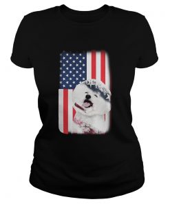 Bichon america flag  Classic Ladies