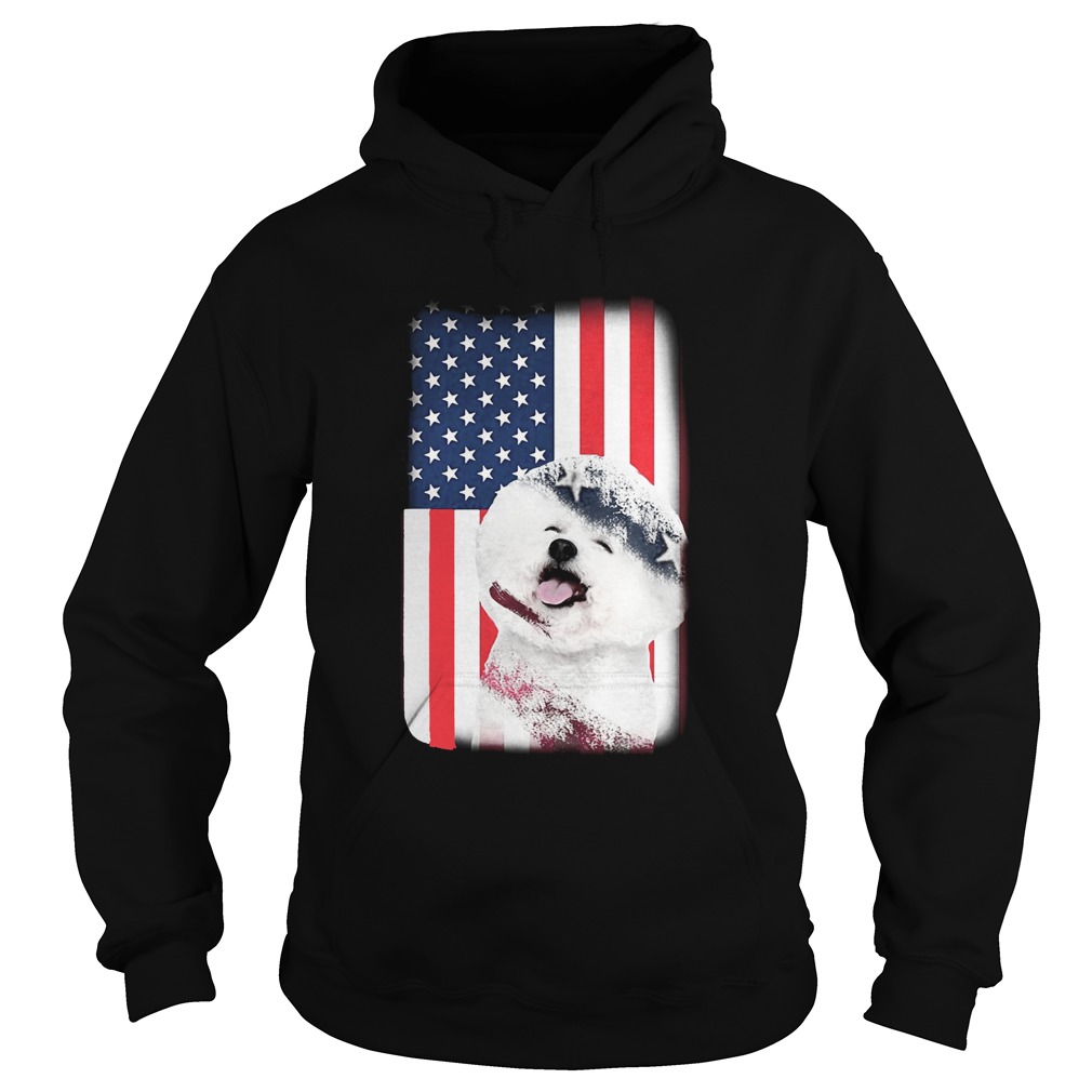 Bichon america flag Hoodie