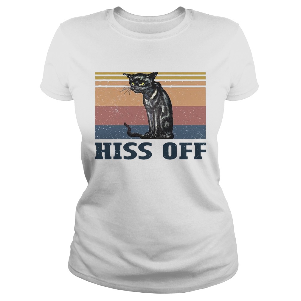 Black Cat Hiss Off Vintage Classic Ladies