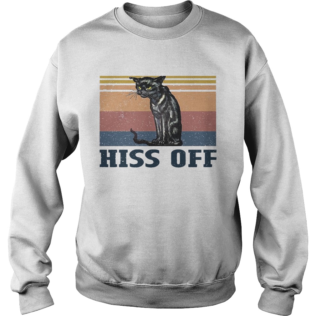 Black Cat Hiss Off Vintage Sweatshirt