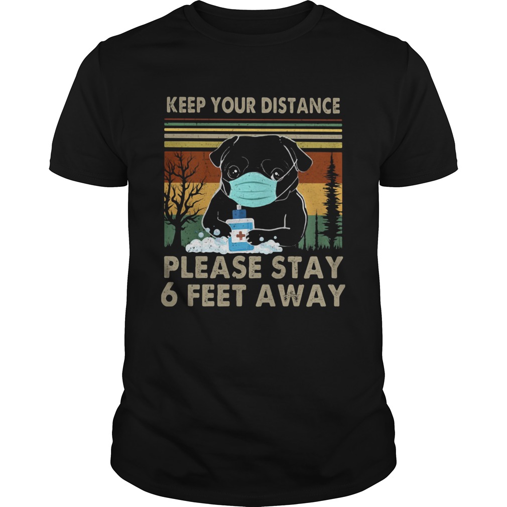 Bulldogs keep your distance please stay 6 feet away covid19 vintage shirt