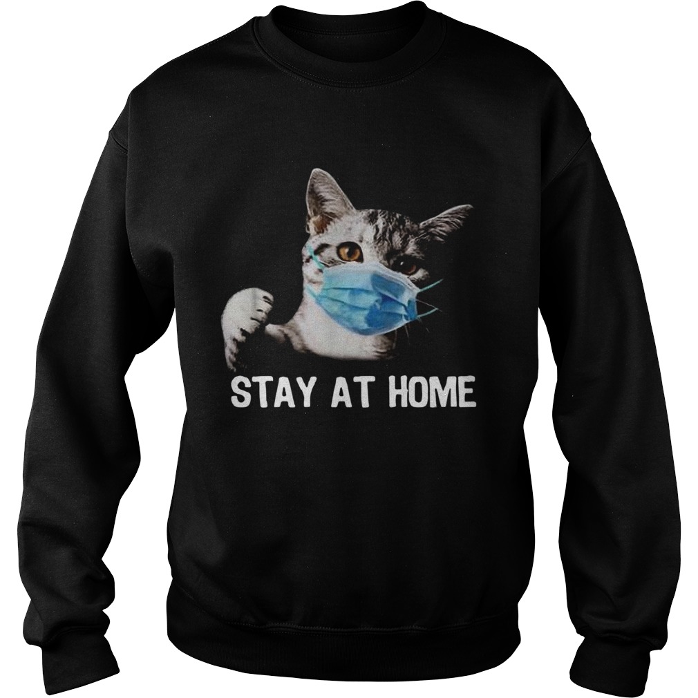 Cat Mask Stay At Home Sweatshirt