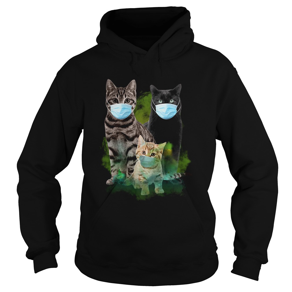 Cats Face Mask Coronavirus Hoodie