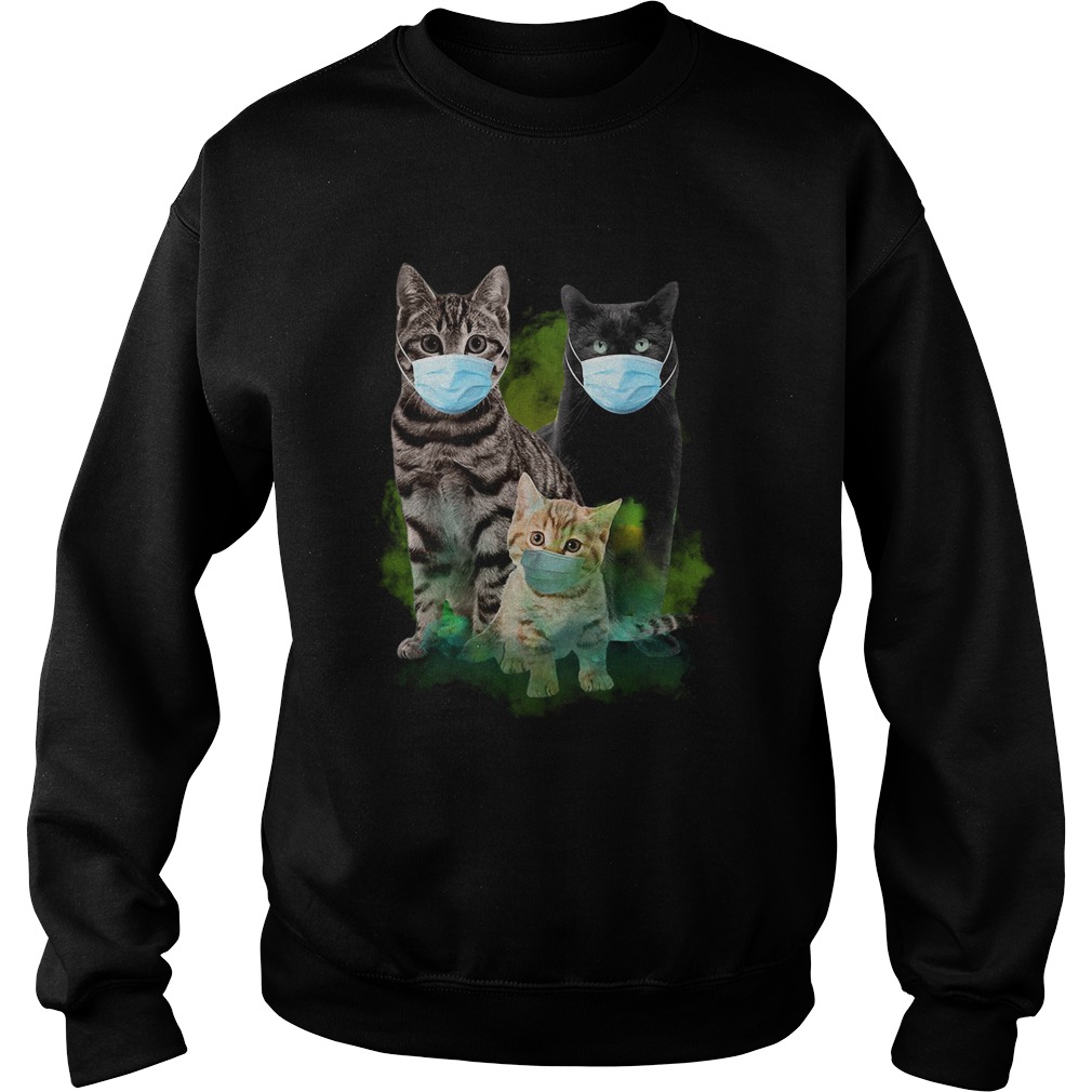 Cats Face Mask Coronavirus Sweatshirt